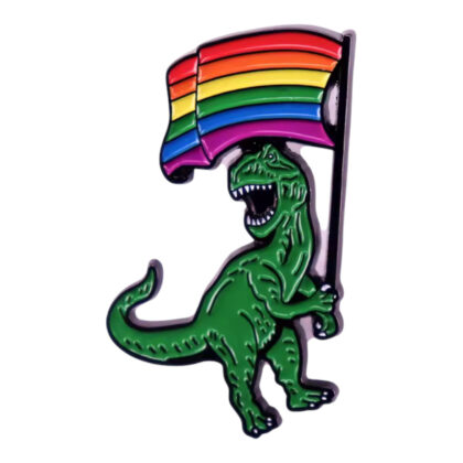 Pride T-Rex pin