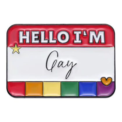 Hello I'm Gay pin