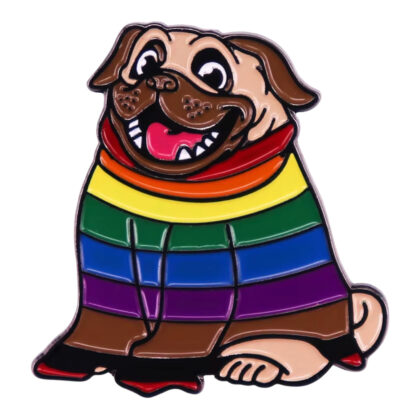 Rainbow Dog pin