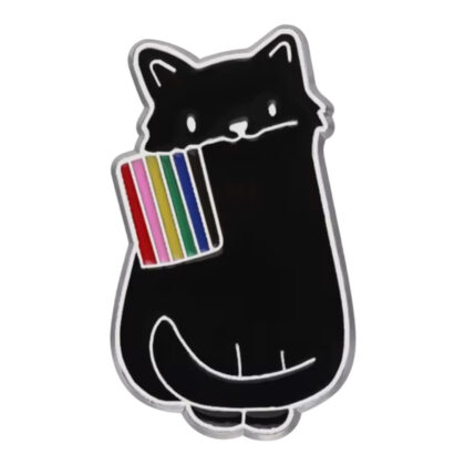 Pride Cat black pin