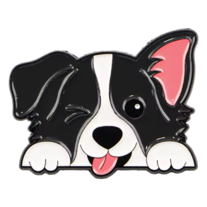 Border Collie Wink Pin
