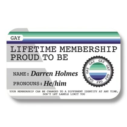 Lifetime Membership Proud To Be Gay (Blue) Card