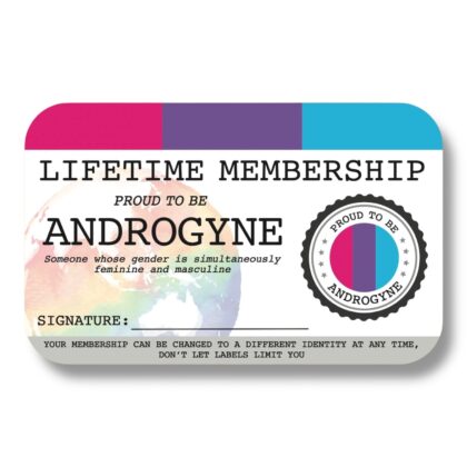 Androgyne Lifetime Membership Card