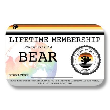 Bear Lifetime Membership Card