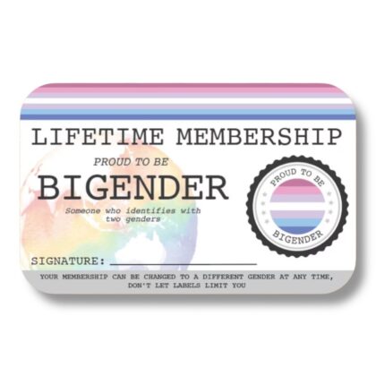 Bigender Lifetime Membership Card
