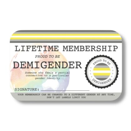 Demigender Lifetime Membership Card
