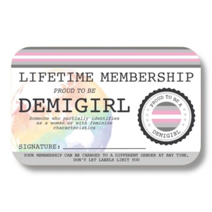 Demigirl Lifetime Membership Card