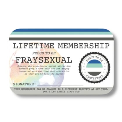 Fraysexual Lifetime Membership Card