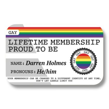 Lifetime Membership Proud To Be Gay (rainbow) Card