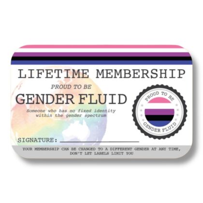 Gender Fluid Lifetime Membership Card