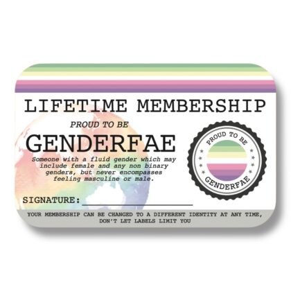 Genderfae Lifetime Membership Card