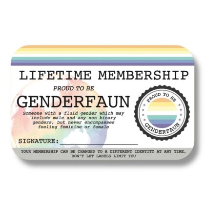 Genderfaun Lifetime Membership Card