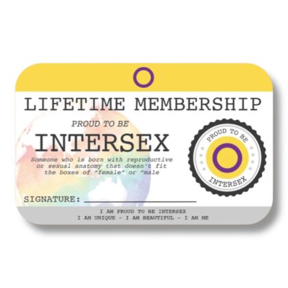 Intersex Lifetime Membership Card