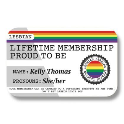 Lifetime Membership Proud To Be Lesbian (rainbow) Card