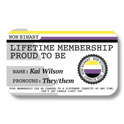 Lifetime Membership Proud To Be Non Binary Card