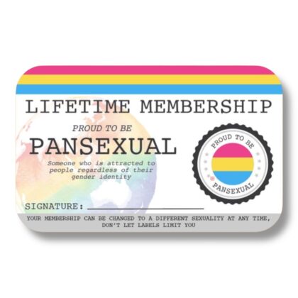 Pansexual Lifetime Membership Card