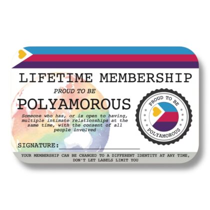 Polyamorous (Heart) Lifetime Membership Card