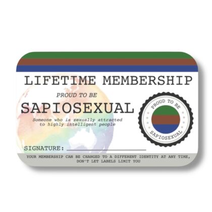 Sapiosexual Lifetime Membership Card