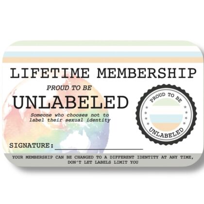 Unlabeled Lifetime Membership Card