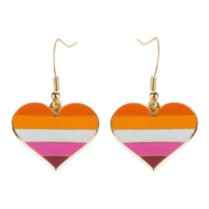 Lesbian Heart Earrings
