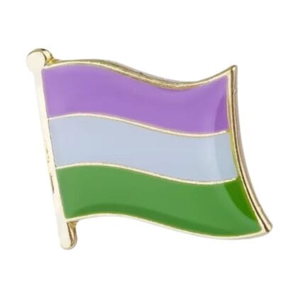 Genderqueer Flying Flag Pin