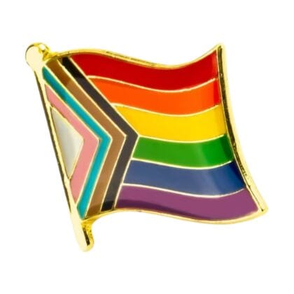 Progressive Pride Flying Flag Pin