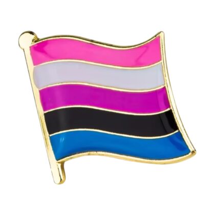 Gender Fluid Flying Flag Pin