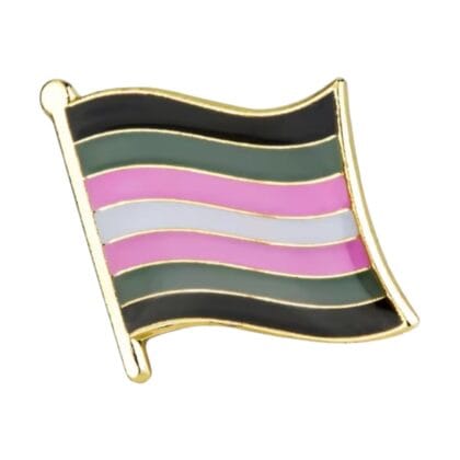 Demigirl Flying Flag Pin