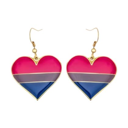 Bisexual Heart Earrings