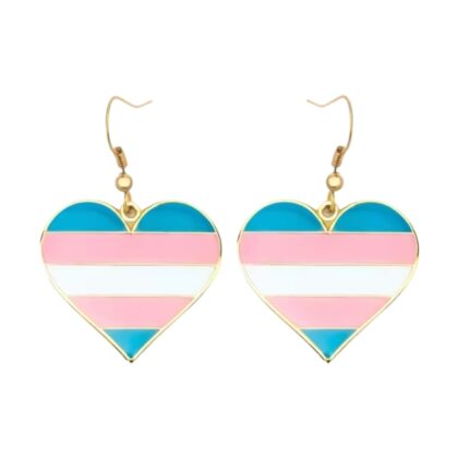 Transgender Heart Earrings