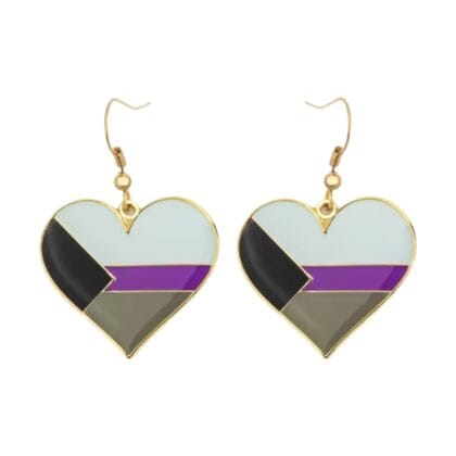 Demisexual Heart Earrings