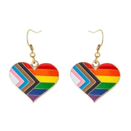 Progressive Pride Heart Earrings