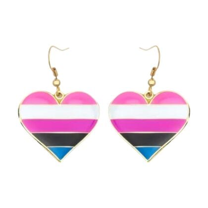 Gender Fluid Heart Earrings