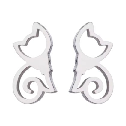 Cat Body Stud Earrings