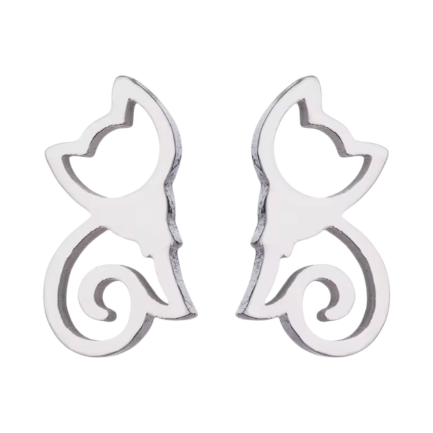 Cat Body Stud Earrings