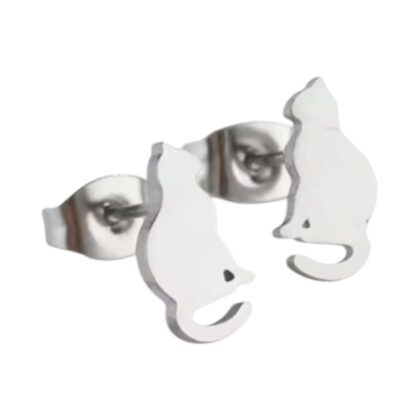 Cats Sitting Stud Earrings