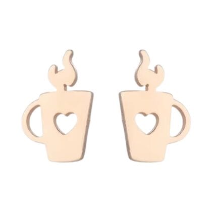 Coffee Cup Stud Earrings
